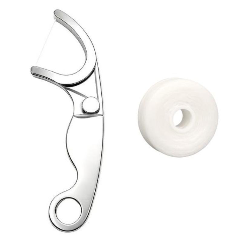Dental Floss Picks - Stainless Steel Dental Floss Holder Life-time