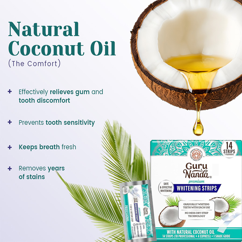 14pcs/box Coconut Oil Teeth Wh - огляд і ціна Teeth Whitening Strips Permanent