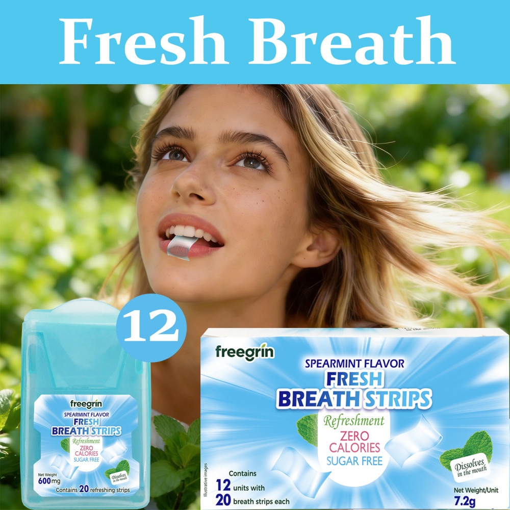 FREEGRIN Spearmint Flavored Fr - огляд і ціна Teeth Whitening Strips Permanent