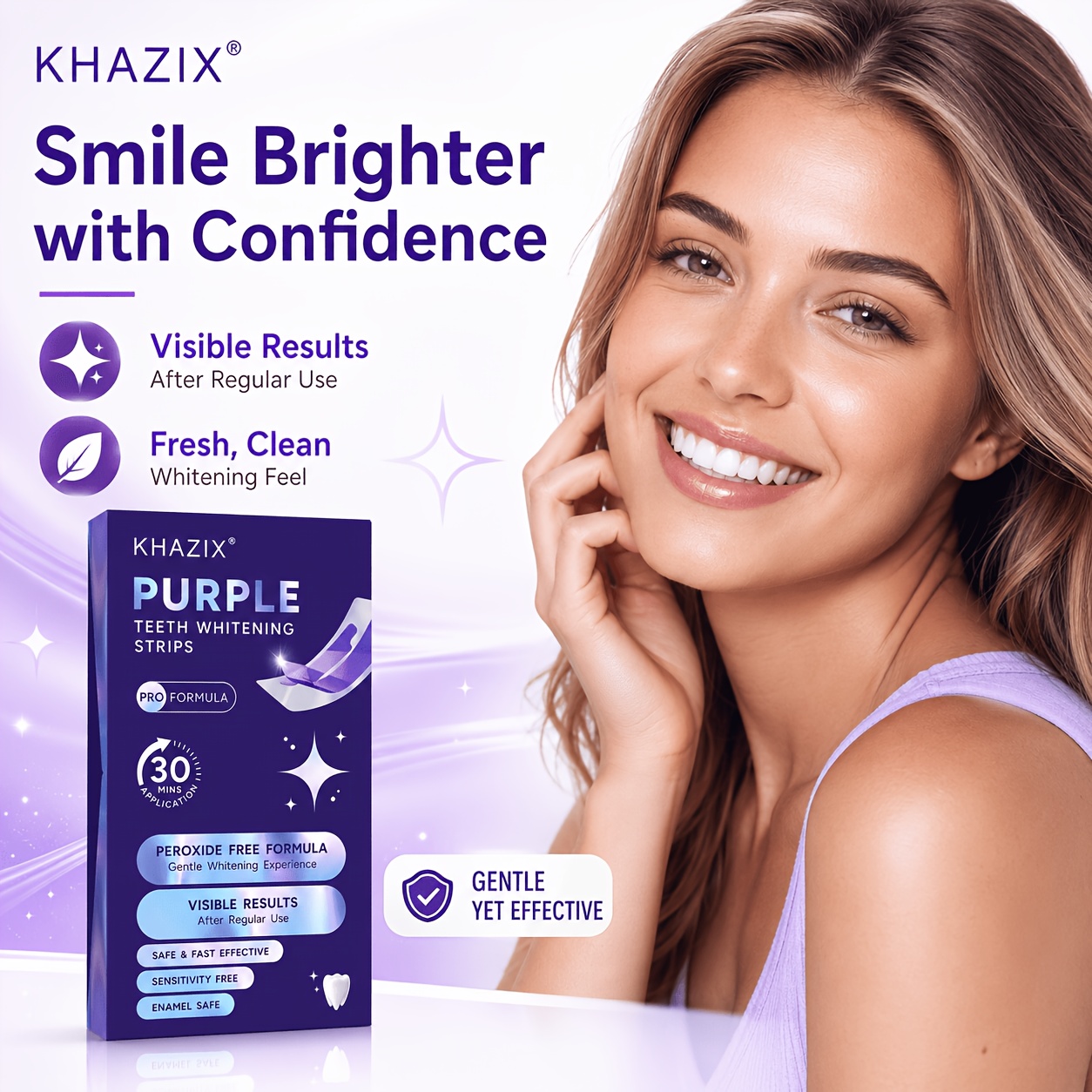 1/10pairs Purple Teeth Whiteni - огляд і ціна Teeth Whitening Strips Permanent