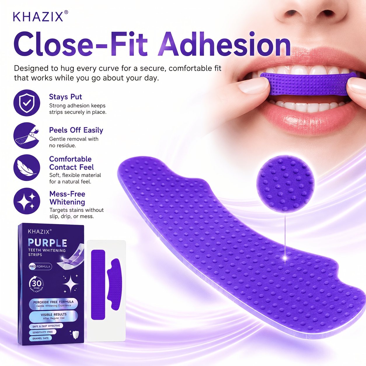 1/10pairs Purple Teeth Whiteni - огляд і ціна Teeth Whitening Strips Permanent