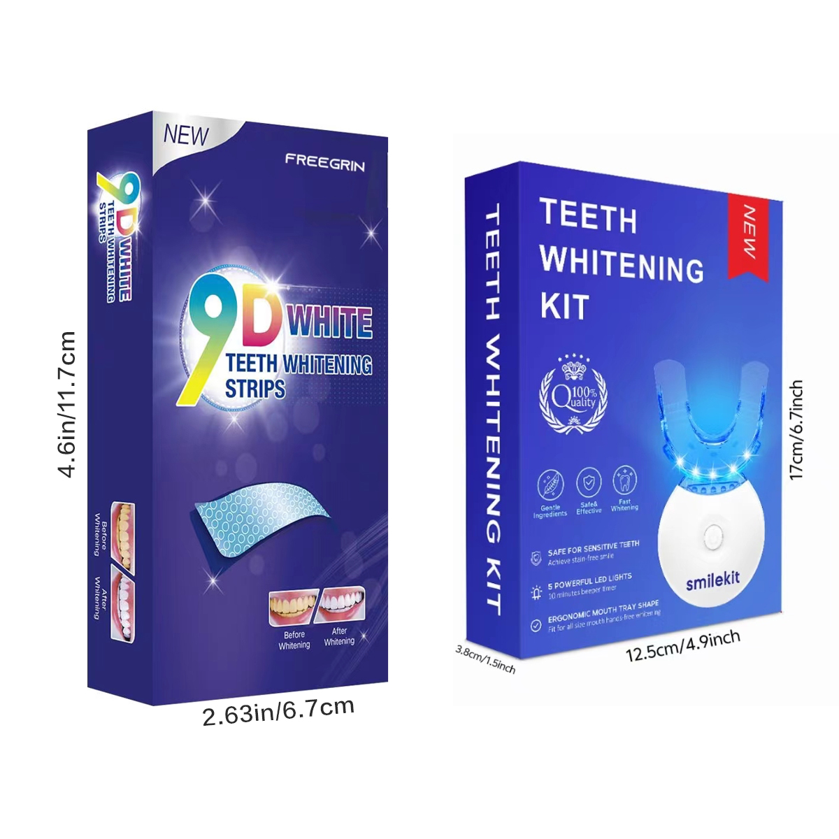 Teeth Whitening Kit - 5X LED L - огляд і ціна Teeth Whitening Strips Permanent