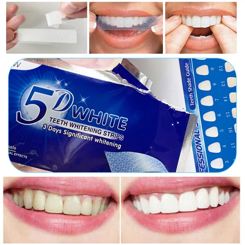 1-12pcs 5D Whitening Teeth Sti - огляд і ціна Teeth Whitening Strips Permanent