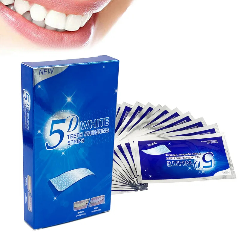1-12pcs 5D Whitening Teeth Sti - огляд і ціна Teeth Whitening Strips Permanent