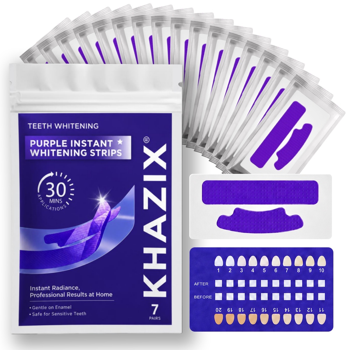 1/7 Pairs Teeth Whitening Stri - огляд і ціна Teeth Whitening Strips Permanent