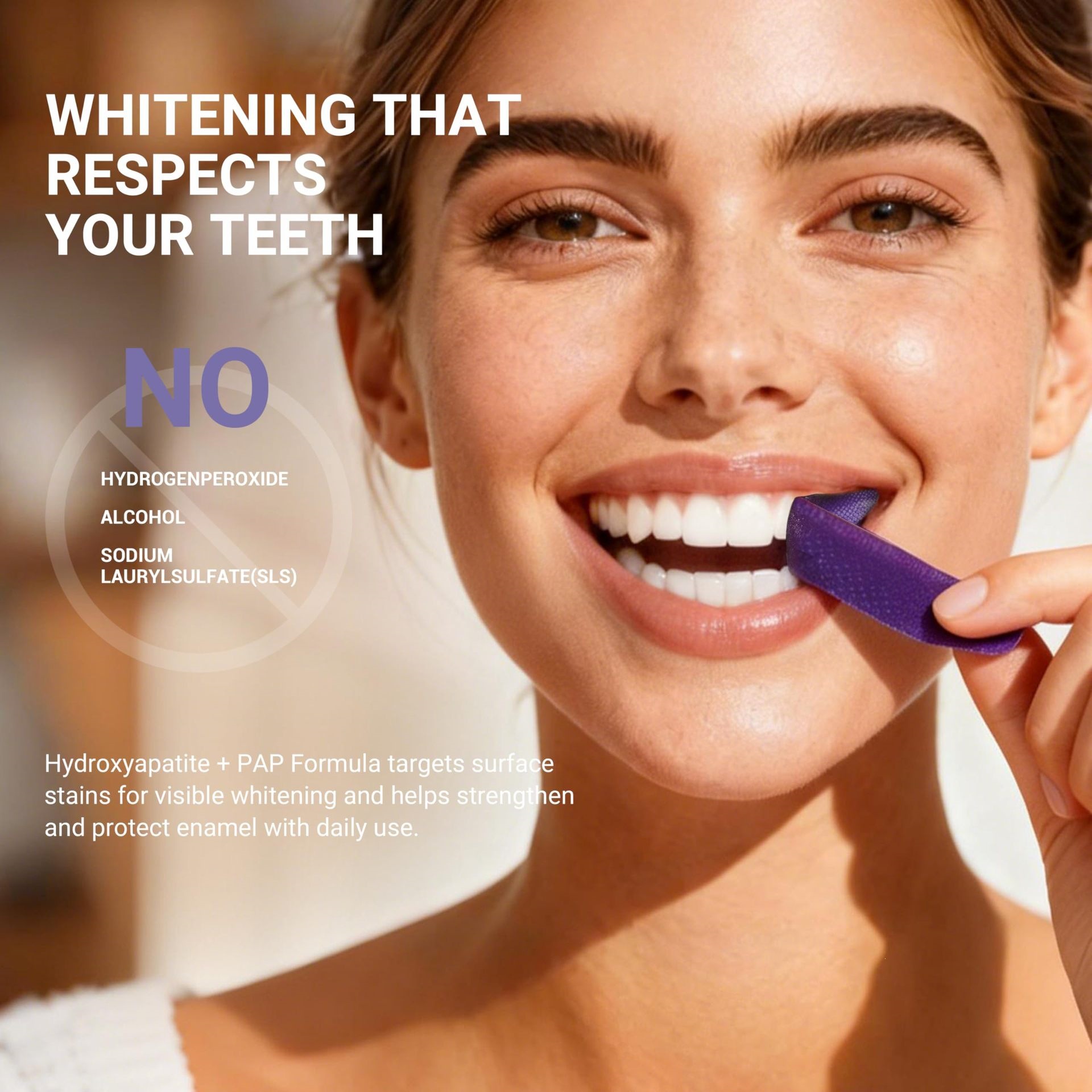 Purple Teeth Whitening Strips  - огляд і ціна Teeth Whitening Strips Permanent