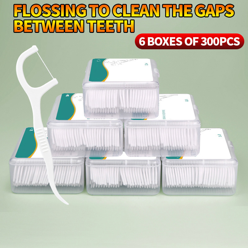 300PCS - Fine and smooth polym - огляд і ціна Dental Floss Picks