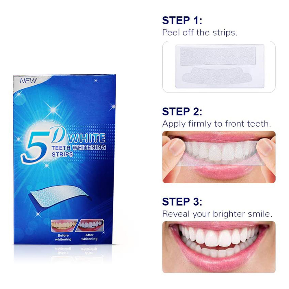 5D White Teeth Whitening Strip - огляд і ціна Teeth Whitening Strips Permanent